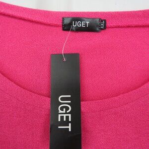 UGET Hot Pink Dolman Sleeve High-Low Top XXL NWT Y2K Aesthetic Korean Style
